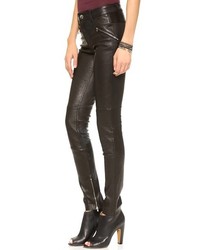 schwarze enge Hose aus Leder von BLK DNM