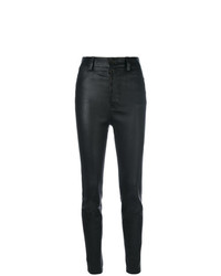 schwarze enge Hose aus Leder von Unravel Project