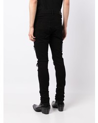 schwarze Mit Batikmuster enge Jeans von Amiri