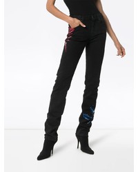 schwarze Mit Batikmuster enge Jeans von Calvin Klein 205W39nyc