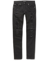 schwarze enge Jeans mit Destroyed-Effekten von Alexander McQueen