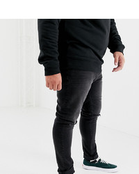 schwarze enge Jeans mit Destroyed-Effekten von ASOS DESIGN