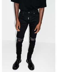 schwarze enge Jeans mit Destroyed-Effekten von Represent