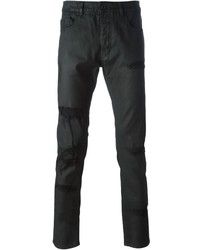 schwarze enge Jeans mit Destroyed-Effekten von Diesel Black Gold