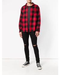 schwarze enge Jeans mit Destroyed-Effekten von Represent