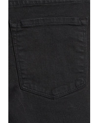 schwarze enge Jeans mit Destroyed-Effekten von Frame Denim
