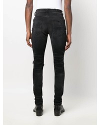 schwarze enge Jeans mit Destroyed-Effekten von Amiri