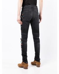 schwarze enge Jeans mit Destroyed-Effekten von Amiri