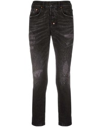 schwarze enge Jeans mit Destroyed-Effekten von PRPS