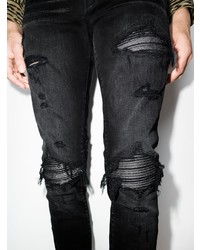 schwarze enge Jeans mit Destroyed-Effekten von Amiri