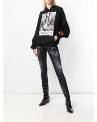 schwarze enge Jeans mit Destroyed-Effekten von Dsquared2