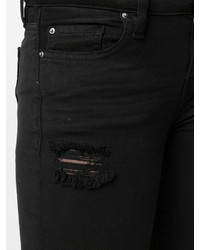 schwarze enge Jeans mit Destroyed-Effekten von IRO