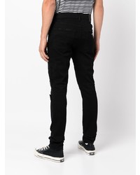 schwarze enge Jeans mit Destroyed-Effekten von Bossi Sportswear