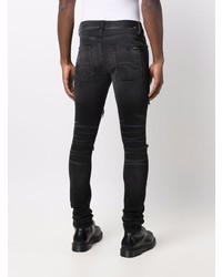 schwarze enge Jeans mit Destroyed-Effekten von Amiri