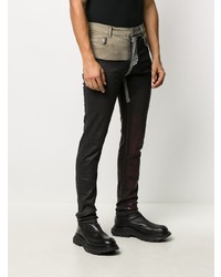 schwarze enge Jeans mit Flicken von Rick Owens DRKSHDW