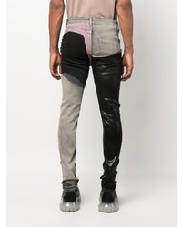 schwarze enge Jeans mit Flicken von Rick Owens DRKSHDW