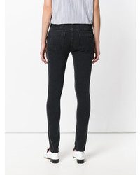 schwarze enge Jeans mit Flicken von Victoria Victoria Beckham