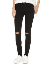 schwarze enge Jeans von 7 For All Mankind