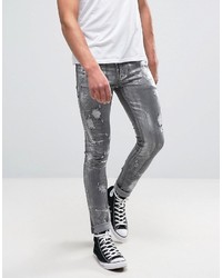 schwarze enge Jeans von Asos