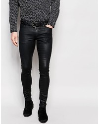 schwarze enge Jeans von Asos