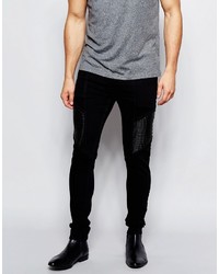 schwarze enge Jeans von Asos