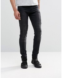 schwarze enge Jeans von Asos