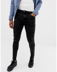 schwarze enge Jeans von Bershka