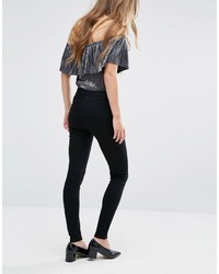 schwarze enge Jeans von Miss Selfridge