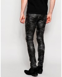 schwarze enge Jeans von Asos