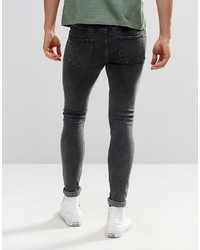 schwarze enge Jeans von Asos