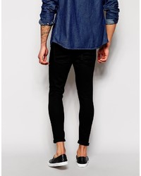 schwarze enge Jeans von Asos