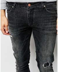 schwarze enge Jeans von Asos