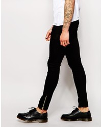 schwarze enge Jeans von Asos