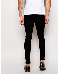 schwarze enge Jeans von Asos