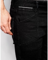 schwarze enge Jeans von Asos