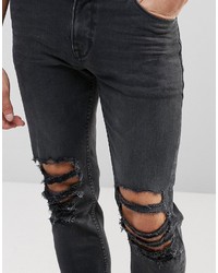 schwarze enge Jeans von Asos