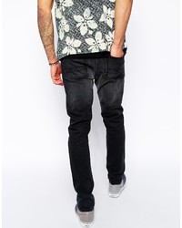 schwarze enge Jeans von Asos