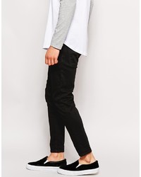 schwarze enge Jeans von Asos