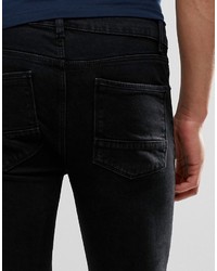 schwarze enge Jeans von Asos