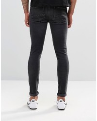 schwarze enge Jeans von Asos