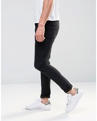 schwarze enge Jeans von Asos