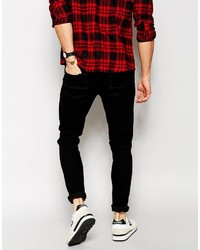 schwarze enge Jeans von Asos