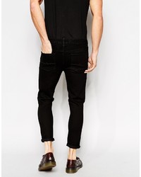 schwarze enge Jeans von Asos