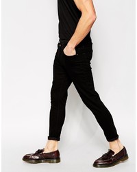 schwarze enge Jeans von Asos