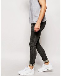 schwarze enge Jeans von Asos