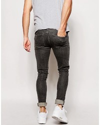 schwarze enge Jeans von Asos