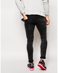 schwarze enge Jeans von Asos