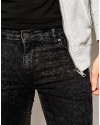 schwarze enge Jeans von Asos