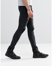 schwarze enge Jeans von Asos