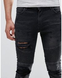 schwarze enge Jeans von Asos